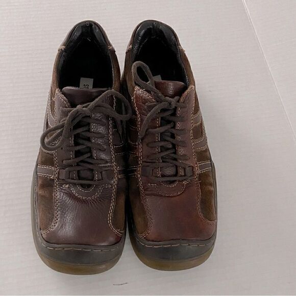 Steve Madden Brown Lapis Lace-up Y2K Leather & Suede Oxford Sneakers Academia - Picture 3 of 12